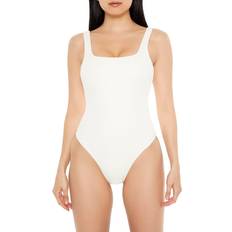 Forever 21 Women Underwear Forever 21 Women's Sculpt Shape Tank Bodysuit in Cream