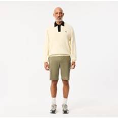 Lacoste Elastane/Lycra/Spandex Shorts Lacoste Slim Fit Stretch Cotton Bermuda Shorts UK 34 Khaki Green