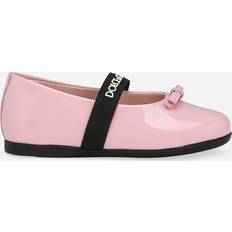 Dolce & Gabbana Ballerinas Dolce & Gabbana Patent Leather Ballet Flats With Bow Pink