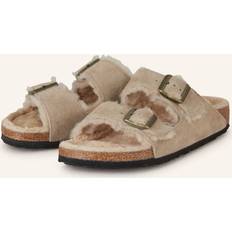 Zapatos Birkenstock Arizona Shearling Suede Leather Narrow Beige Talla 40