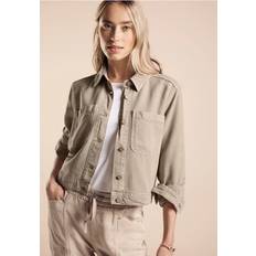 Beige - Dam - Jeansjackor Street One Frauen Jeansjacke in Beige, Gr: