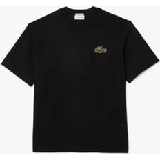 Lacoste Loose Fit Heavy Cotton Badge T-shirt - Black