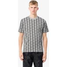 Lacoste Grey T-shirts Lacoste Cotton Jersey Monogram T-shirt Grey Chine Black