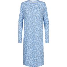 Zijde Nachtkleding Mey Nachthemd Serie Flower Meadow - Blue Silk