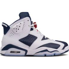 Nike Laced Basketball Shoes Nike Air Jordan 6 M - White/Varsity Red/Midnight Navy