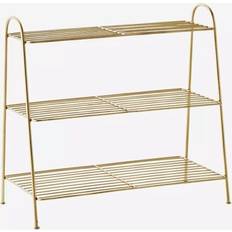 Madam Stoltz 3 tier antique brass Shoe Rack
