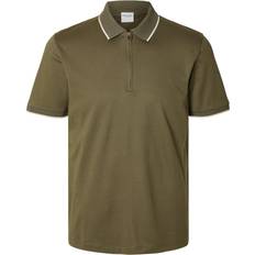 Selected Vrouw Polo's Selected Slhfigo Shirt - Olijfgroen/Wit