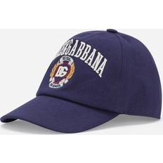 Dolce & Gabbana Blue Headgear Dolce & Gabbana Twill Baseball Cap With Logo Man Blue