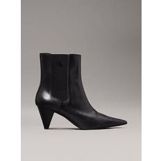 High Heel Boots Calvin Klein Pointed Heel Ankle Boots - Black
