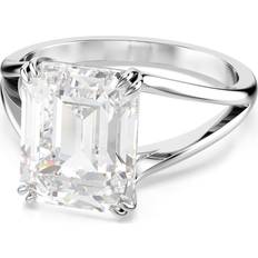 Krystal - Metal Ringe Swarovski Stilla Cocktailring Oktagon Schliff Weiß