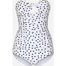 Dolce & Gabbana Swimsuits Dolce & Gabbana Polka-dot Strapless One-piece Swimsuit Woman Swimwear Print