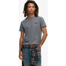 Superdry T-shirts Superdry Herren Essential T-Shirt aus Bio-Baumwolle mit Logo Marineblau Größe: