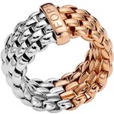 XL Rings Fope Essentials 18ct White and Rose Gold Flexible Wide Ring