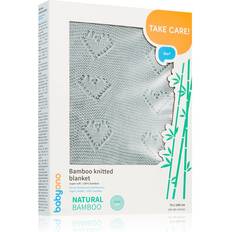 BabyOno Take Care Knitted Blanket tæppe Grey Hearts 75x100 cm