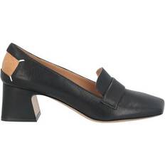 Maison Margiela Women Low Shoes Maison Margiela Woman Leather Loafers With Cut-out Details Heel - Black