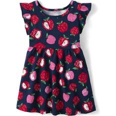 12-18M Dresses Children's Clothing The Children's Place Baby And Toddler Girls Apple Flutter Dress 12-18 Tidal Cotton/Polyester