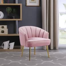 Armchairs Morden Fort Velvet Barrel Carter Conner-Pink Armchair