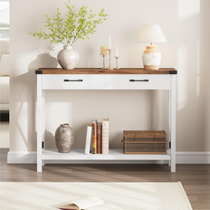 Garvee Woode Entryway Brown/White Console Table