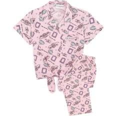 Friends pink short sleeve long leg pyjama set girls