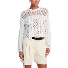 Aqua Tops Aqua Dreamcatcher Crochet Sweater 100% Exclusive White