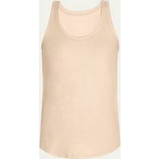 Linen Tank Tops Majestic Filatures Stretch Linen Metallic Tank Top SABLE