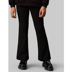 Calvin Klein Piger Bukser Calvin Klein Flared Pinstripe Trousers Black