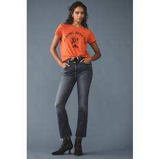 Mother Hustler High-Rise Crop Flare Jeans Blue 24