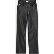 H&M Jeans H&M Coated Straight High Jeans Black