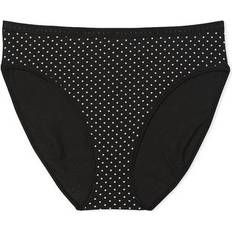 Victoria's Secret Stretch Cotton High-Leg Brief Panty - Black Dots