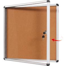 Silver Bulletin Boards Swansea Enclosed Bulletin Board Lockable Cork Noticeboard with Door Display Case