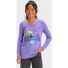 Tops Lilo & Stitch Girls' Disney Long Sleeve Graphic T-Shirt Purple