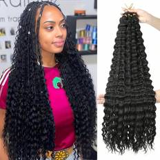 Black Hair Wefts Shein Packs Ocean Wave Crochet Hair Inch Black Deep Wave Braiding