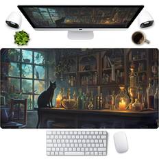 Luckycow Kawaii Cat Desk Mat XXL Large Mouse Pad Anime Cats Pad Gamer