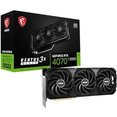 Graphics Cards MSI GeForce RTX 4070 Ti Super 16G Ventus 3X Black OC Card NVIDIA RTX 4070 Ti Super, 256-Bit, Extreme