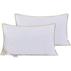 Groundlevel Luxury Goose Feather Down Complete Decoration Pillows White