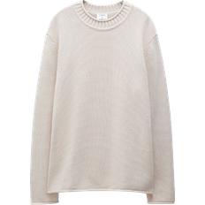 Filippa K Neuleet Filippa K Rolled Hem Sweater - Light Beige