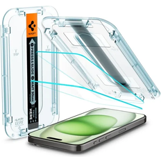 Spigen GLAS.tR EZ Fit Sensor Protected Screen Protector for iPhone 15 Plus 2-Pack