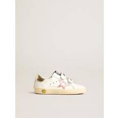 GOLDEN GOOSE Baby White School Sneakers WHITE/PEACH/PLATINUm