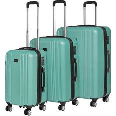 Loops lightweight abs suitcase set wheeled travel luggage