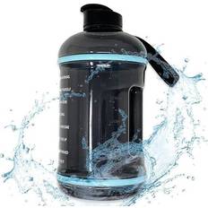 Blue Water Containers Gym jumbo handle water bottle 2.2 liter bpa free leak proof camping uk