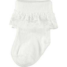 Name It Piger Strømper Name It Opagna Strømpe med Blondekant Bright White
