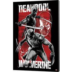 Interieur Details Semic Marvel Wooden Wall Art Deadpool & Wolverine 35 x 50 cm