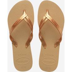 Dam - Guld Flip-Flops Havaianas kvinnors elegans flip-flop, gyllene, 4,5/5 UK, GYLLENE, 4.5/5