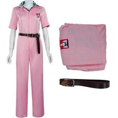 Veishet The Fall Guy Jody Moreno Cosplay Suit Is Stylish Simple Pink Cargo Jumpsuit