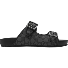 Slip-On Sandals Coach Signature Jacquard Buckle Strap - Black