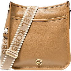 Michael Kors Luisa Large Pebbled Leather Messenger Bag - Camel