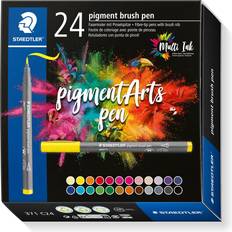 Staedtler brush pen Staedtler Pigment Brush Pen 371 Fibre Tip Pens with Brush Nib 24-pack