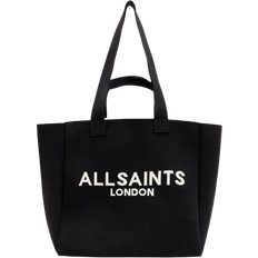 Izzy Logo Print Knitted Tote Bag - Black