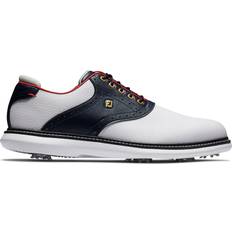 FootJoy Traditions Ltd Edition Spiked Waterproof Shoes White/Navy/Red White/Navy/Red