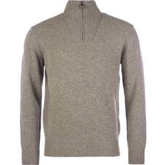 Barbour Essential Lambswool Half Zip Jumper - Dark Stone